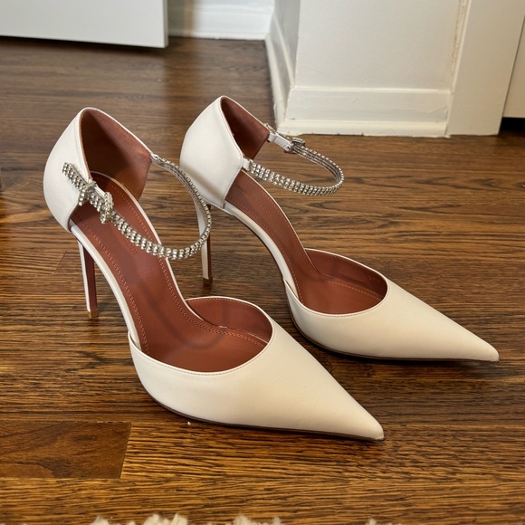 AMINA MUADDI URSINA PUMP 105 WHITE NAPA - Picture 8 of 13